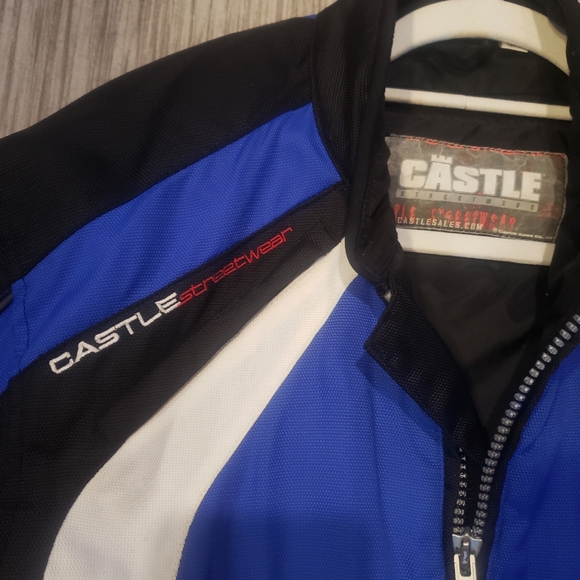 CASTLE X Street Wear Snowmobile Winter Jacket Blue Black Size Large - Picture 4 of 8